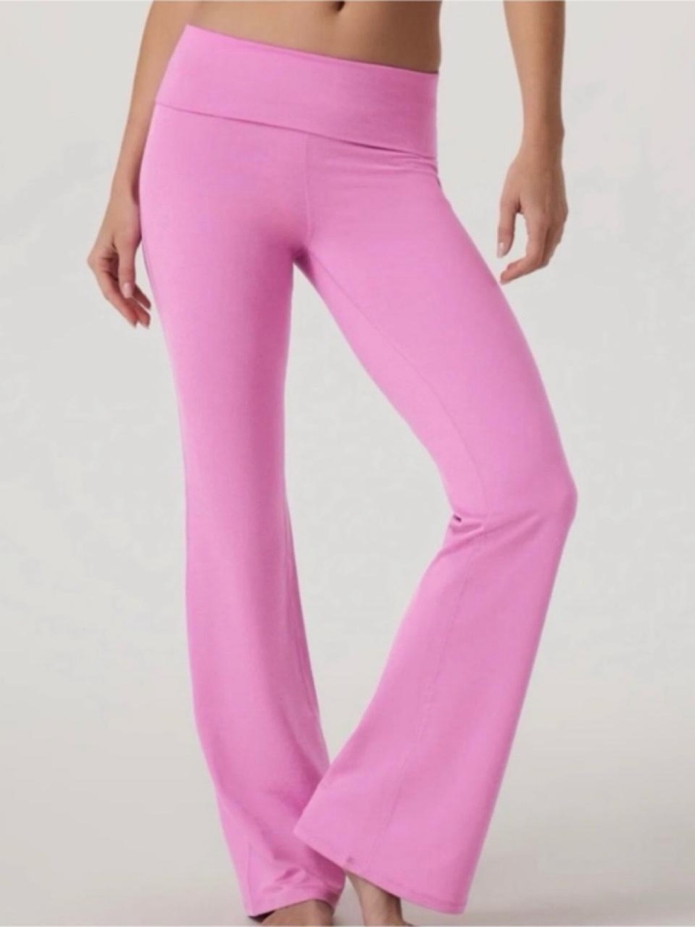 Vuori foldover pant in azalea pink